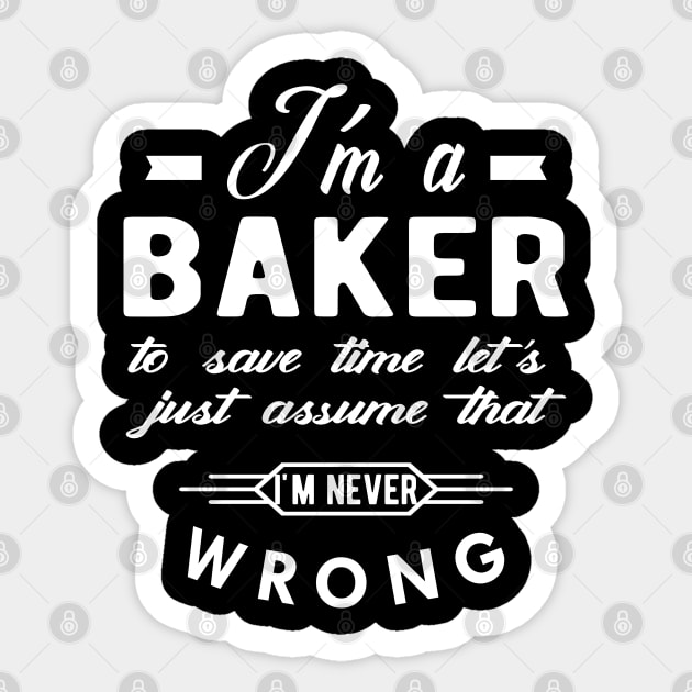 Baker - To save time Sticker by KC Happy Shop